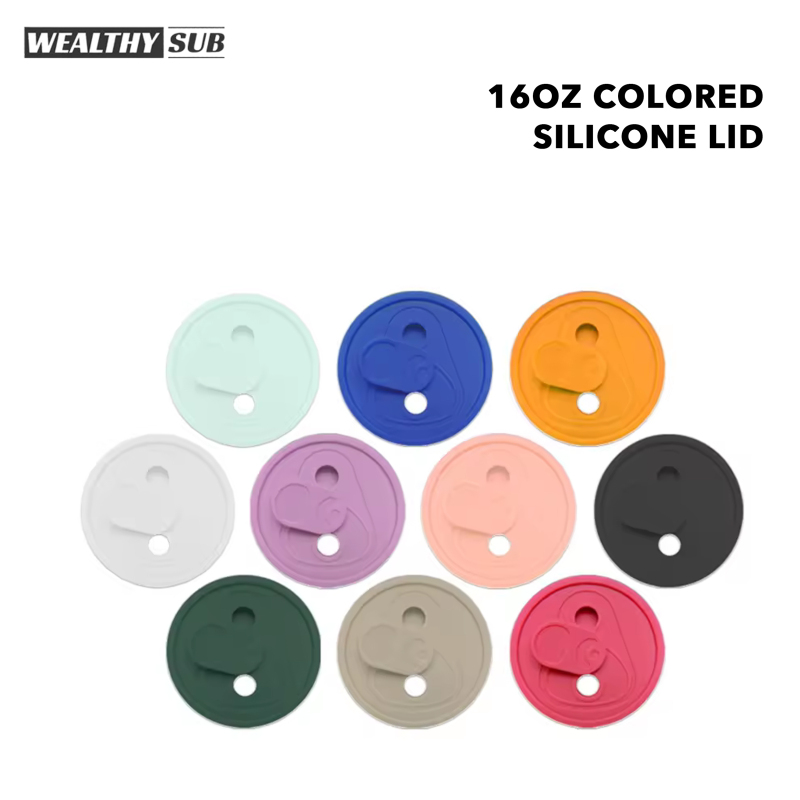 Wealthysub China warehouse sublimation 16oz colored silicone lid